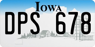IA license plate DPS678