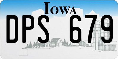 IA license plate DPS679