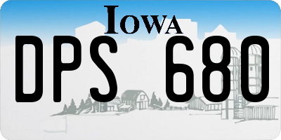 IA license plate DPS680