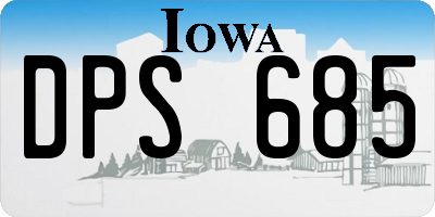 IA license plate DPS685