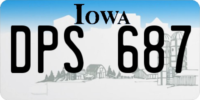 IA license plate DPS687