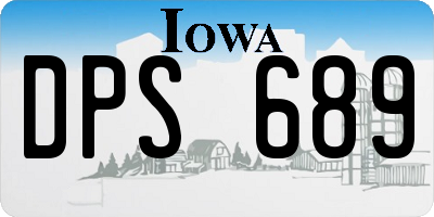 IA license plate DPS689