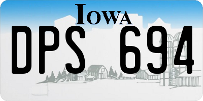 IA license plate DPS694