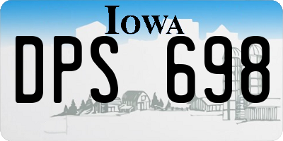 IA license plate DPS698