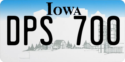 IA license plate DPS700