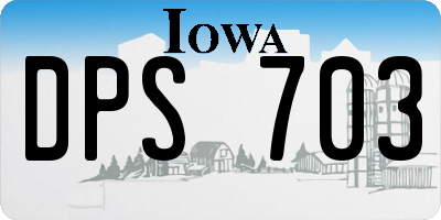 IA license plate DPS703