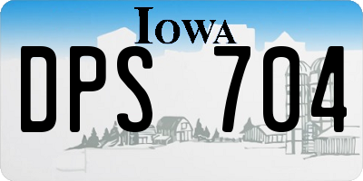 IA license plate DPS704
