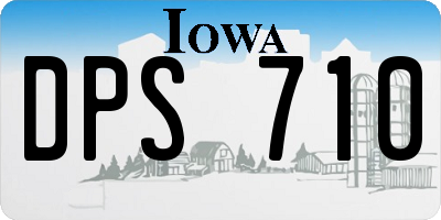 IA license plate DPS710