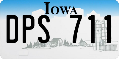 IA license plate DPS711