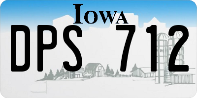 IA license plate DPS712