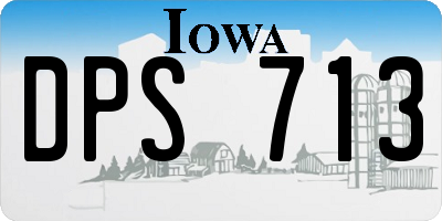IA license plate DPS713