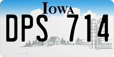 IA license plate DPS714