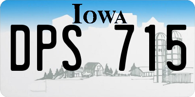IA license plate DPS715