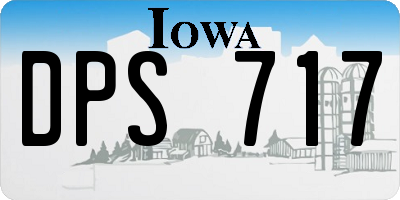 IA license plate DPS717