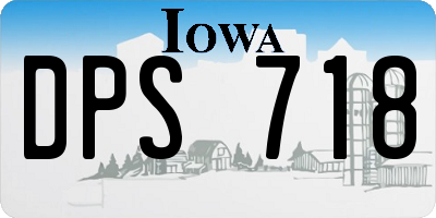 IA license plate DPS718