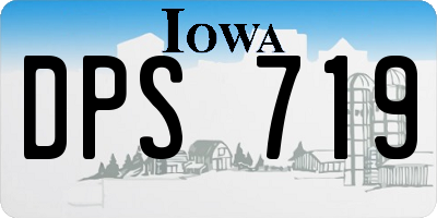 IA license plate DPS719
