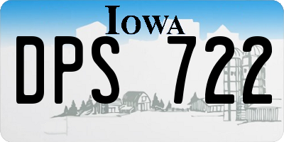 IA license plate DPS722