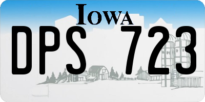 IA license plate DPS723