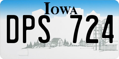 IA license plate DPS724