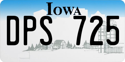 IA license plate DPS725