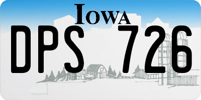 IA license plate DPS726