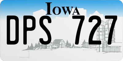 IA license plate DPS727
