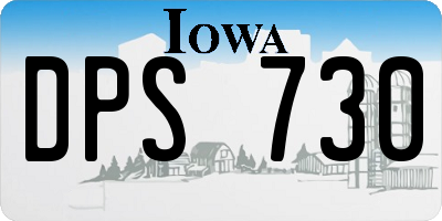 IA license plate DPS730