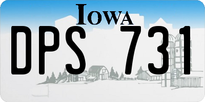IA license plate DPS731