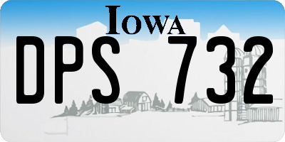IA license plate DPS732