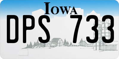 IA license plate DPS733