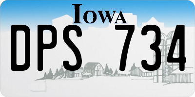 IA license plate DPS734