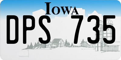 IA license plate DPS735