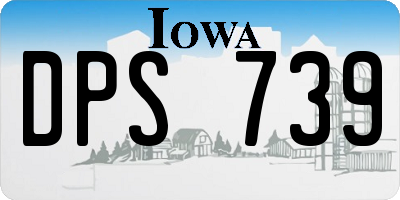 IA license plate DPS739