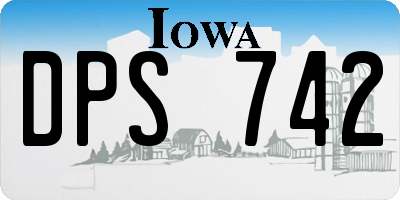 IA license plate DPS742