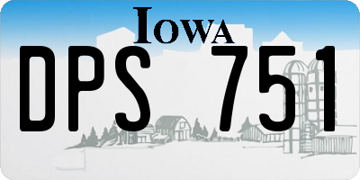 IA license plate DPS751