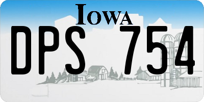 IA license plate DPS754