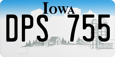 IA license plate DPS755