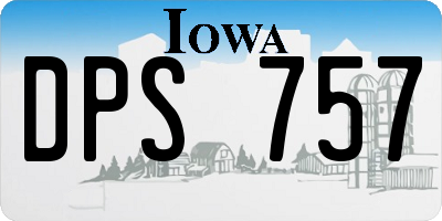 IA license plate DPS757