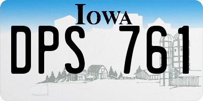 IA license plate DPS761