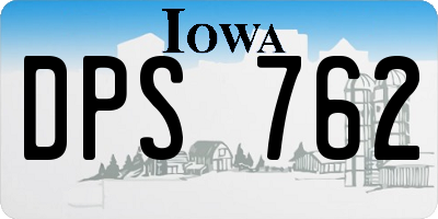 IA license plate DPS762