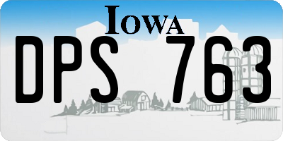 IA license plate DPS763