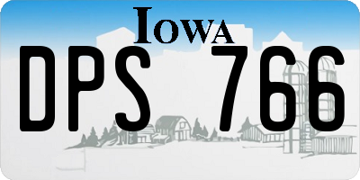 IA license plate DPS766