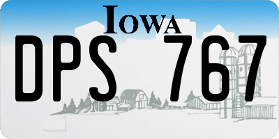 IA license plate DPS767