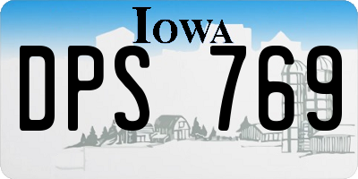 IA license plate DPS769