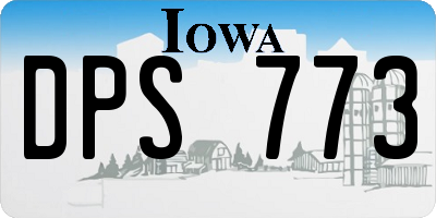 IA license plate DPS773