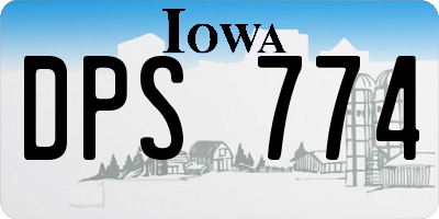 IA license plate DPS774