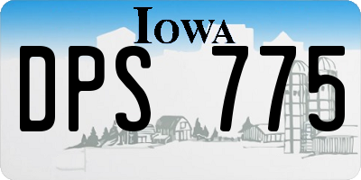 IA license plate DPS775