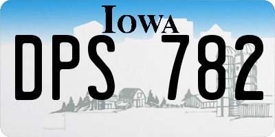 IA license plate DPS782
