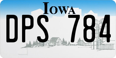 IA license plate DPS784
