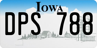 IA license plate DPS788